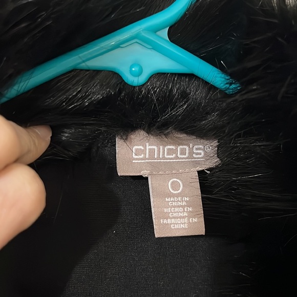 Chico’s Faux-Fur Pointe Vest Suze: 0 (4-6S) - Picture 5 of 10